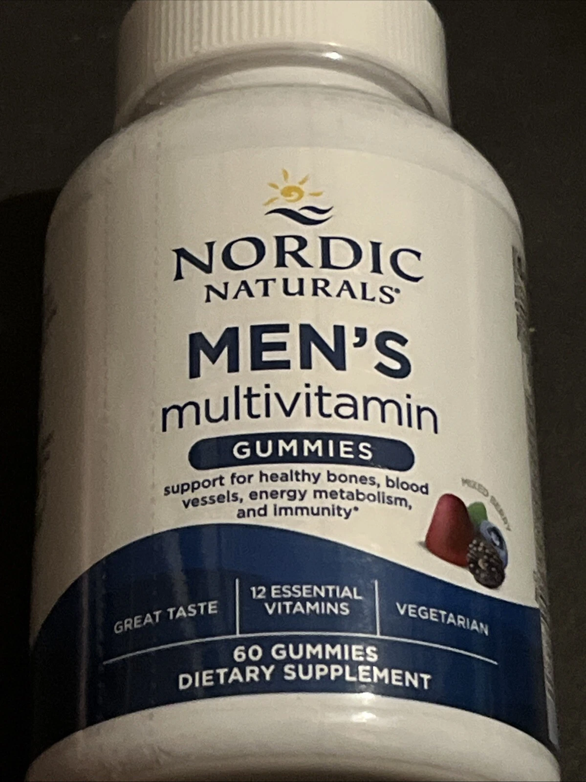 Nordic Naturals Men’s Multivitamin 60 Gummies Mixed Berry Exp 1/2026+ #1001
