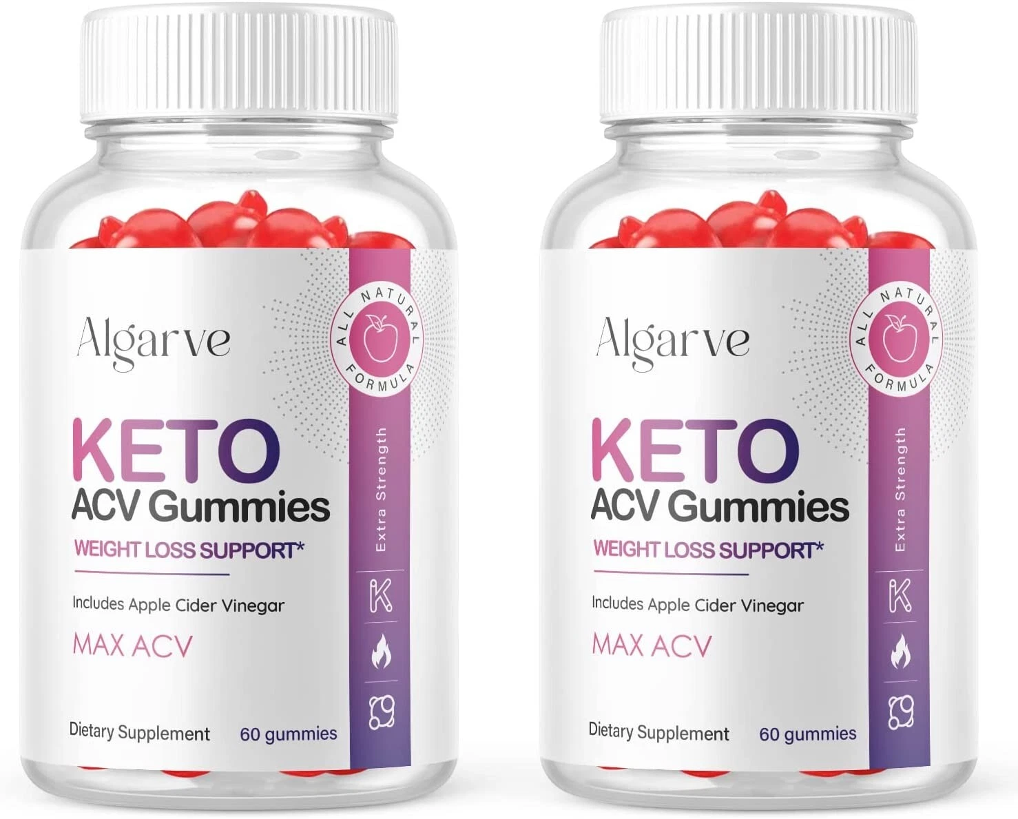 2 - Algarve Keto ACV Gummies, Vegan, Fat Burner, Weight Loss Supplement - 120