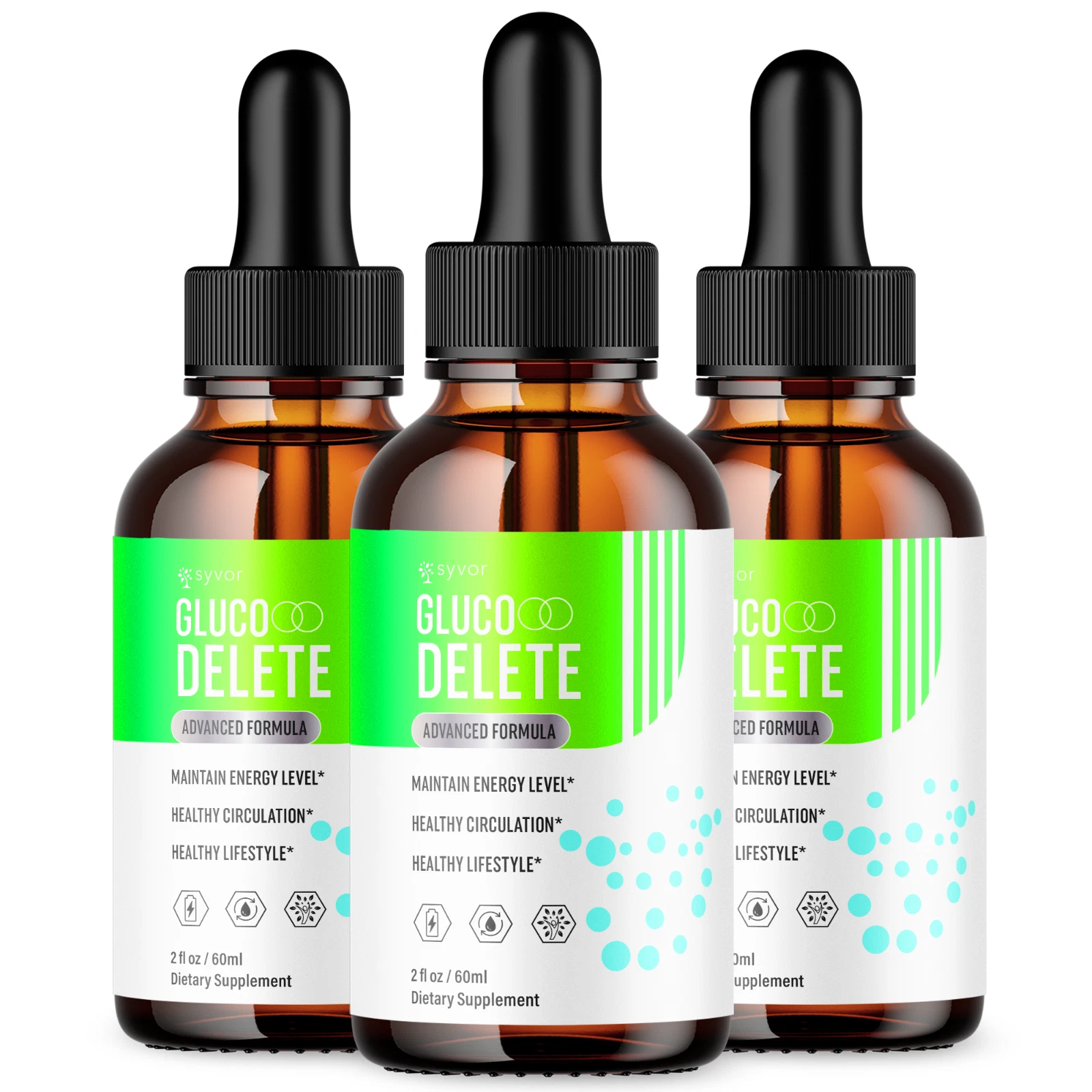 GLuco Delete Drops Advanced Formula Vitamin Supplement All Natural 30 Servings