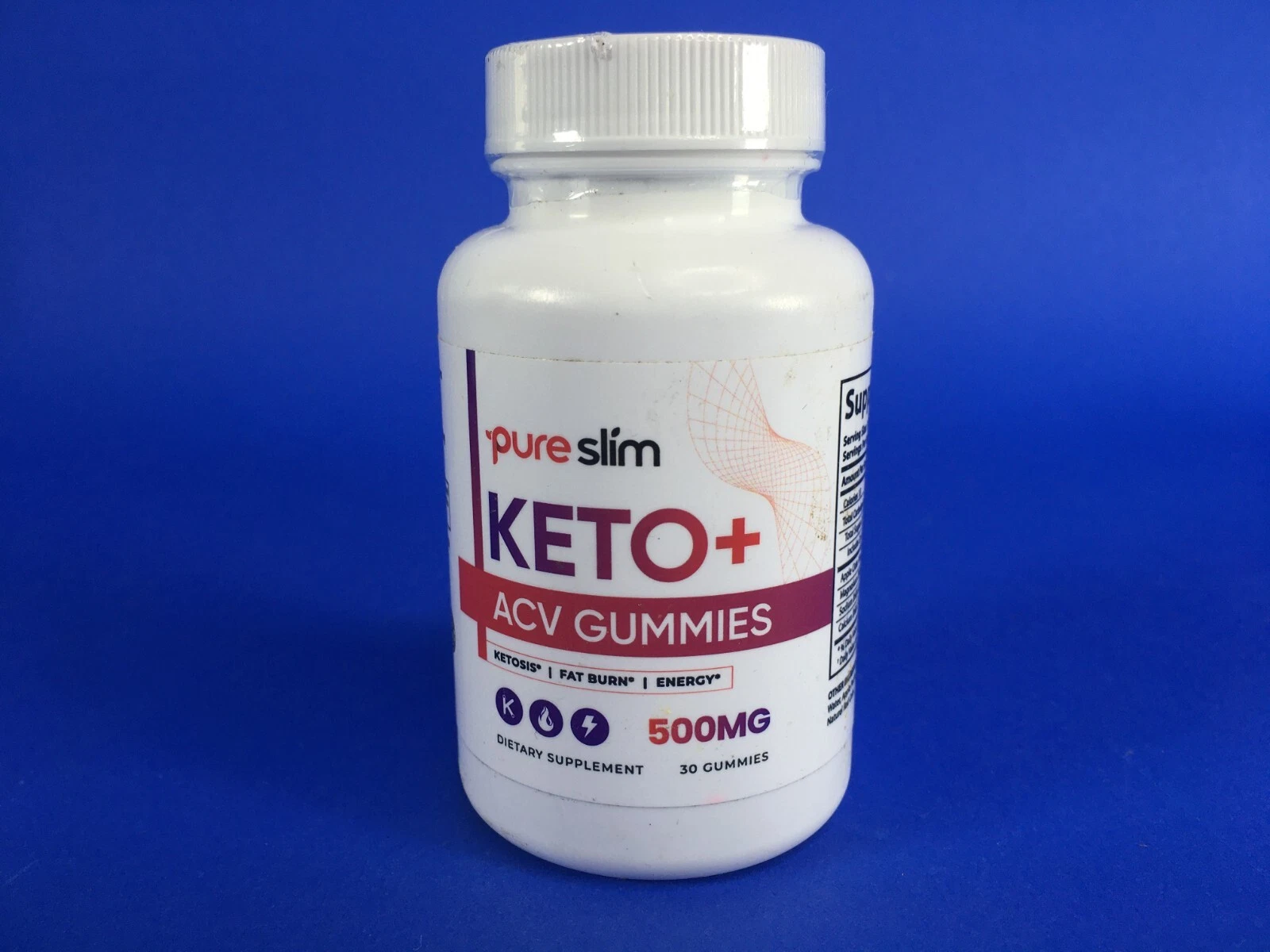 Pure Slim Keto + ACV Weight Loss Support 500mg 30 Gummies (LOT OF 2)