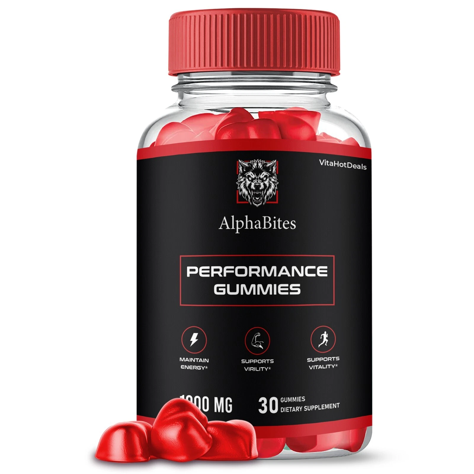 AlphaBites Gummies for Men, Maximum Strength Formula Supplement for Men (1 Pack)