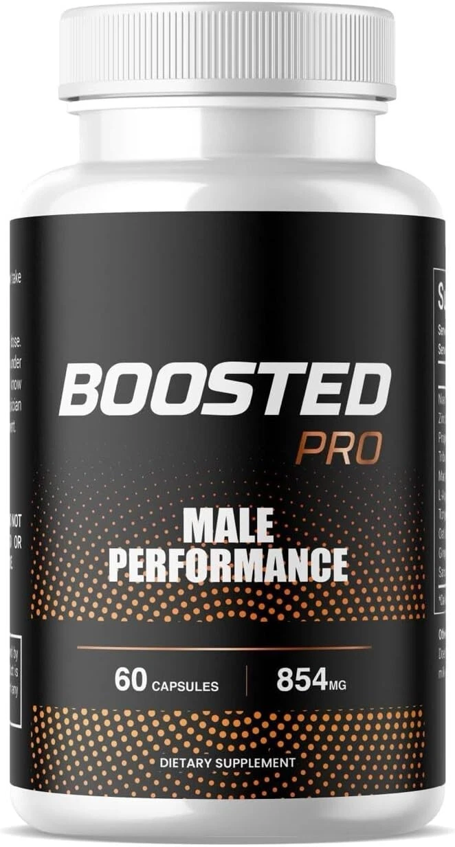 Boosted Pro Male Performance Advanced Formula Dietary Supplements (60 Capsules)