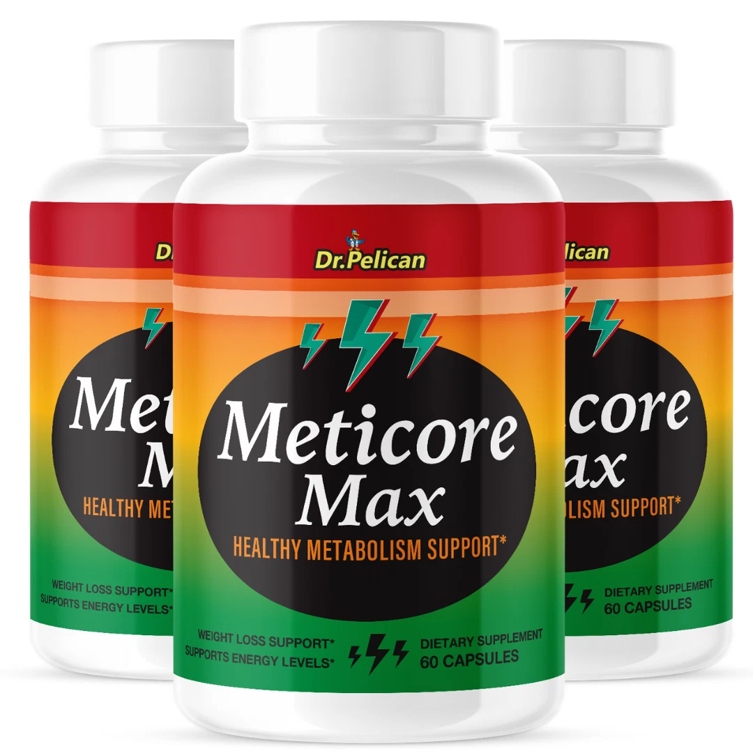 Meticore Max- Keto & Weight Support- 3 Bottles- 180 Capsules