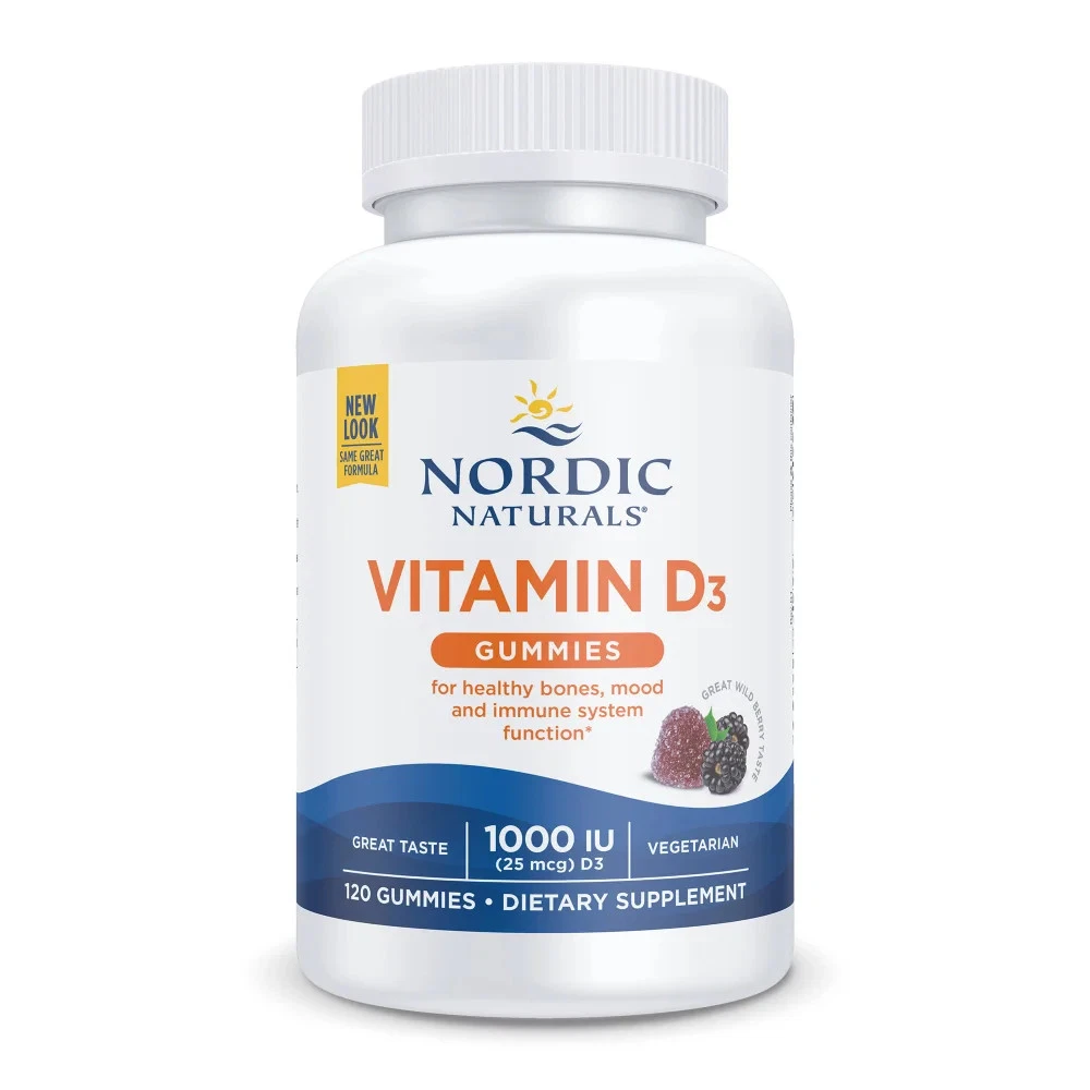 Nordic Naturals - Vitamin D3 Gummies Healthy Bones Mood and Immune System Function 120 Soft Gels 885710038112