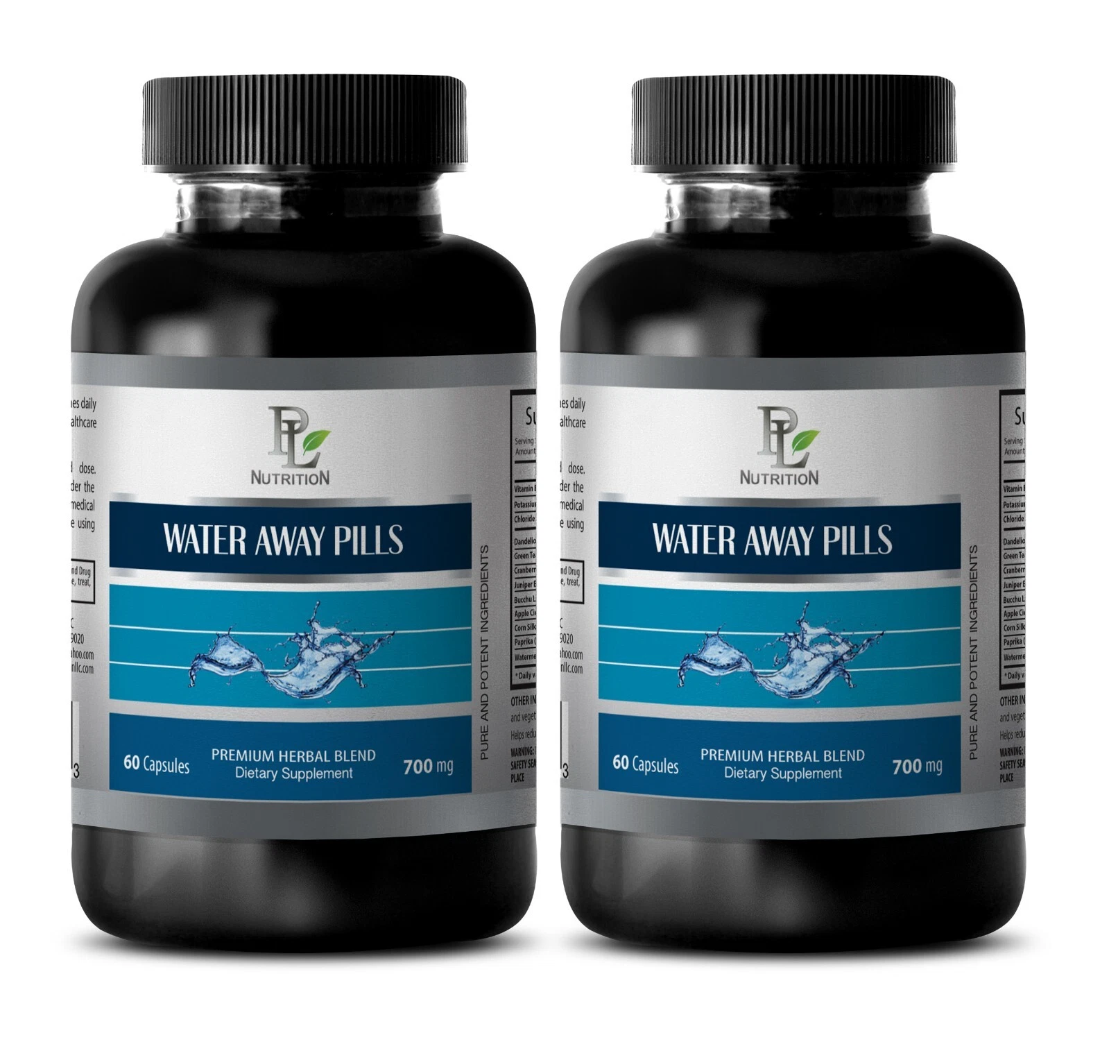 WATER WEIGHT PILLS - Potassium, Cranberry, Watermelon, Juniper Berry 2Bot