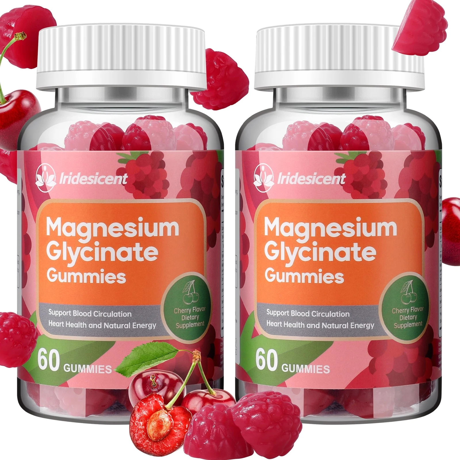 IRIDESICENT Magnesium Glycinate Gummies 400mg Sugar Free Magnesium Supplement...
