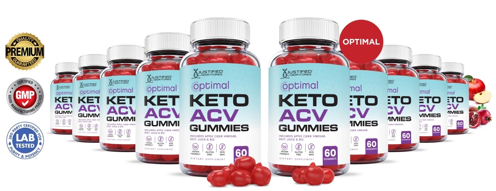 Optimal Keto ACV Gummies 1000MG Apple Cider Vinegar 600 Gummys