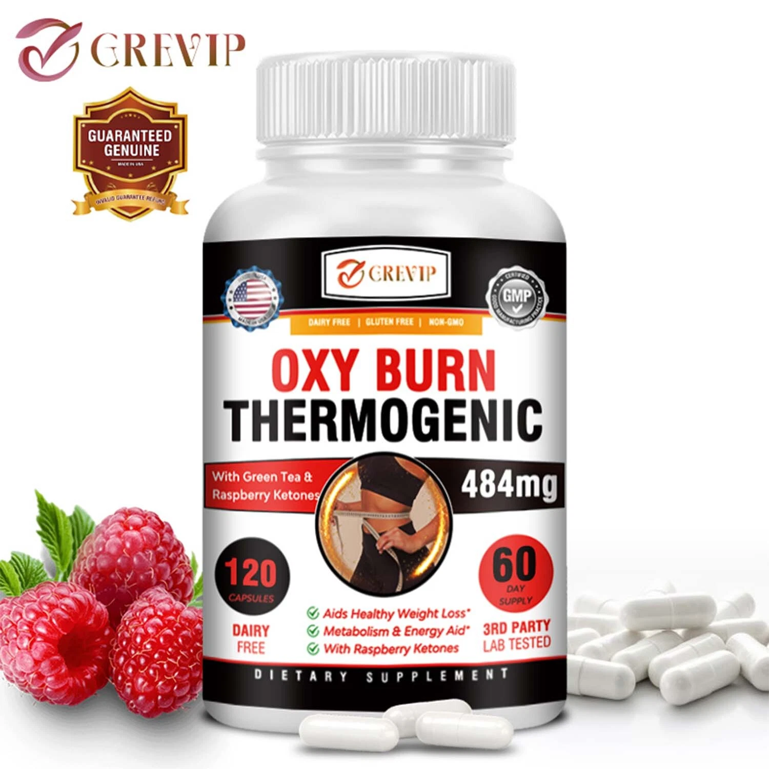 Oxy Burn Thermogenic - Suppress Appetite, Weight Loss, Fat Burning - L-Carnitine