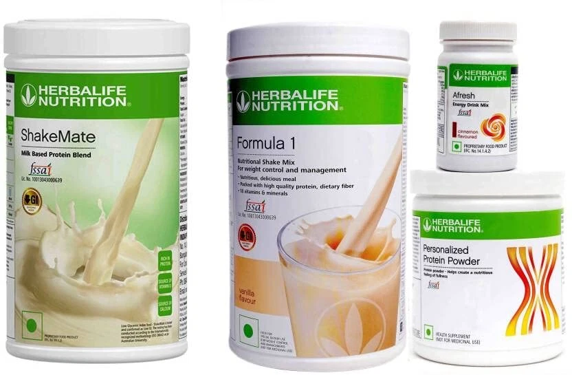 HERBALIFE Weight Loss Combo (Vanilla Flavor, shakemate, protein powder & afresh