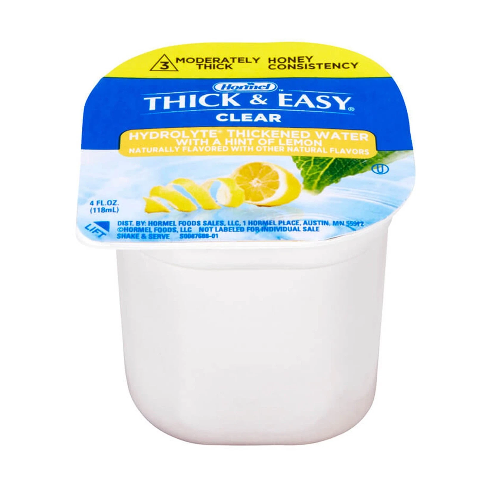 Thick & Easy 46056 Hydrolyte Thickened Water Lemon Honey 4 oz Cup 24 Ct