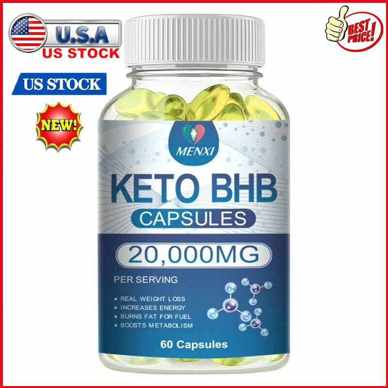 Keto BHB Capsules Weight Loss Diet Pills Fat Burner Detox Dietary Supplement