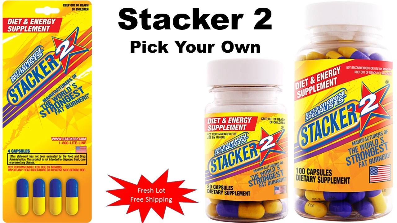 Stacker Two Dietary supplement Fat Burner Weight Loss Capsules (Pick Yours) USA