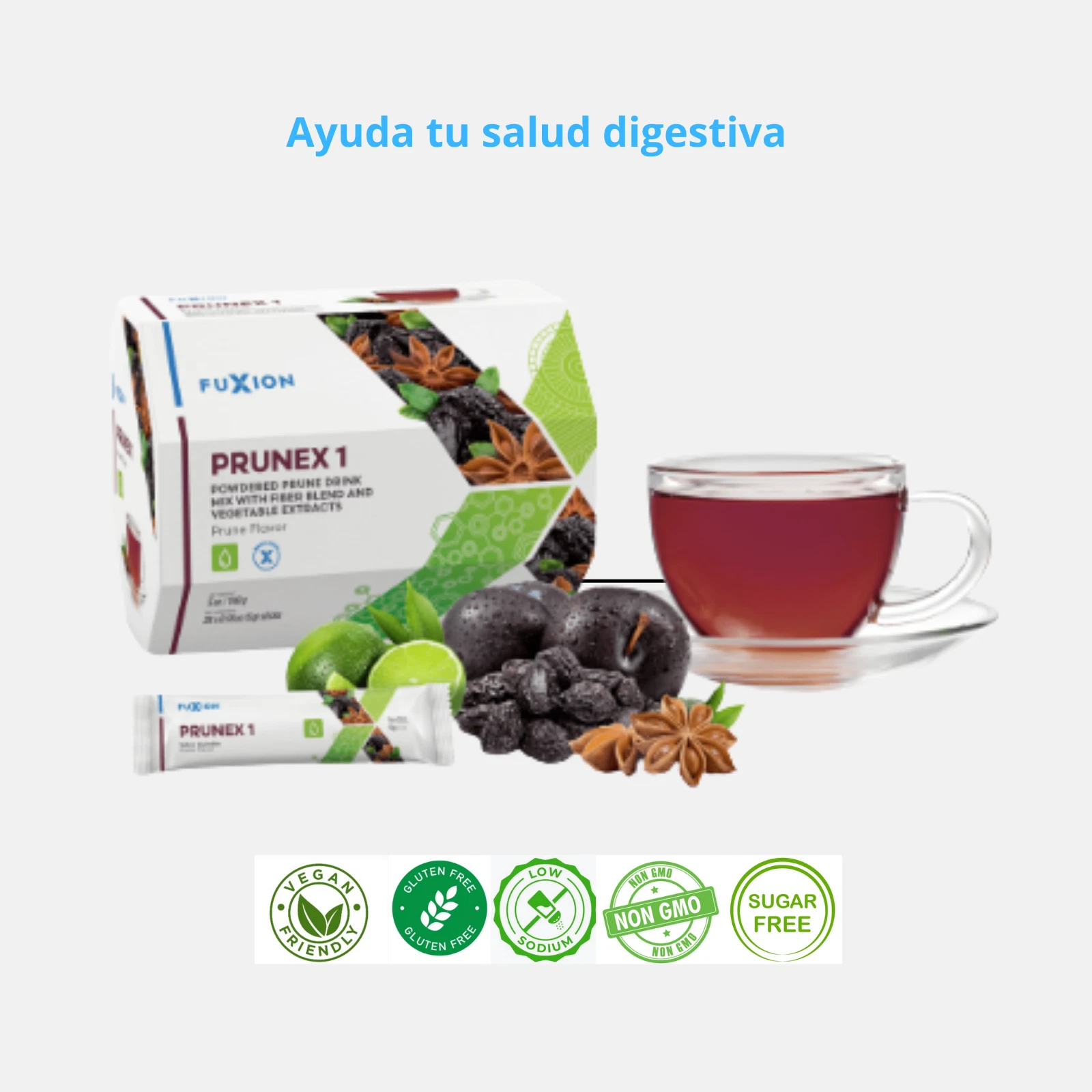 Fuxion Prunex 1 Apoyo Digestivo Detox Natural De Tu Colon Sabor Ciruela 28 Stic