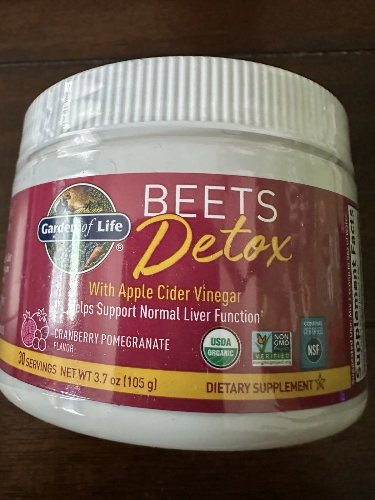 Garden Of Life Beets Detox With Apple Cider Vinegar Cranberry Pomegranate 3.7 Oz