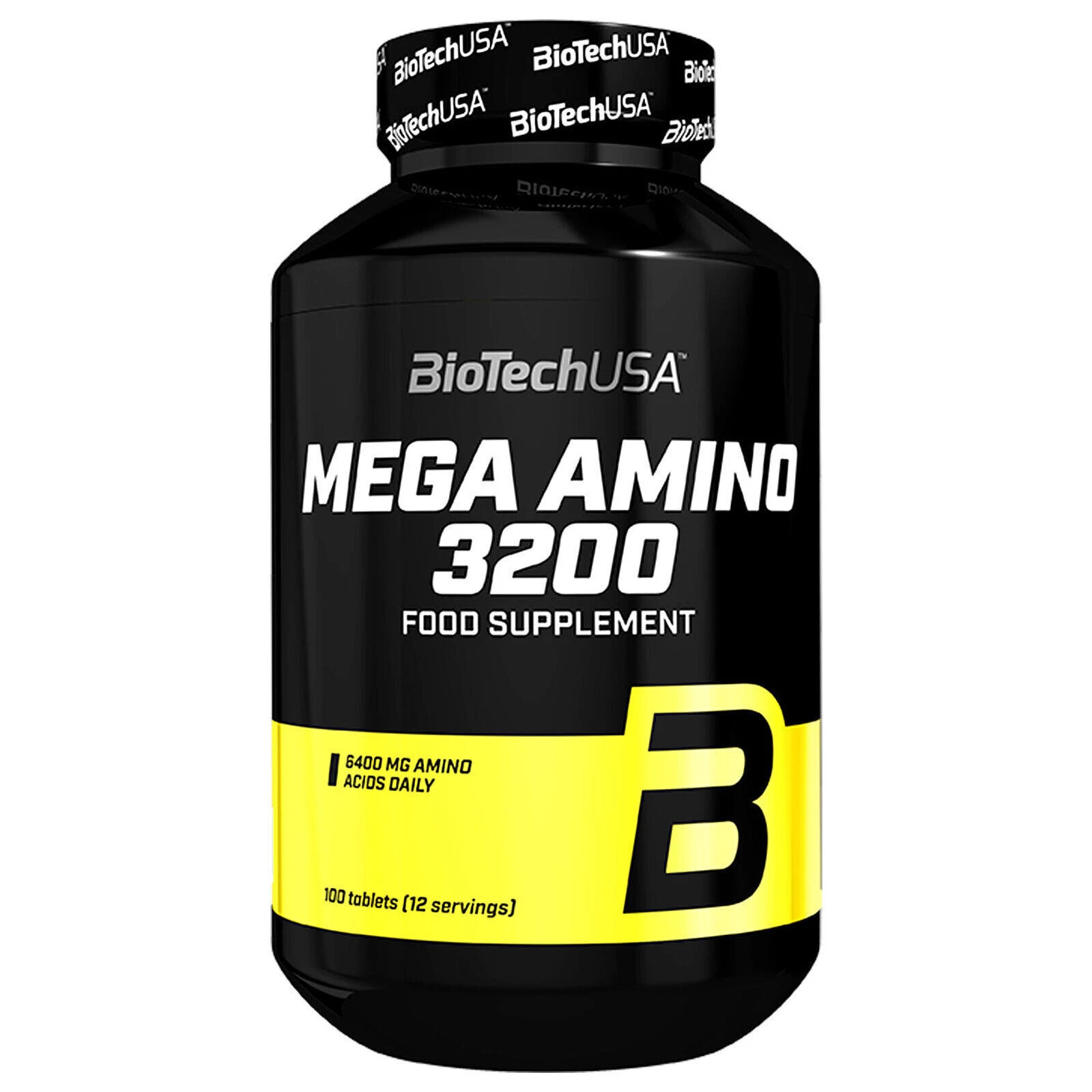 MEGA AMINO ACIDS 3200 - 100 Tablets - Highly purified amino acid tablets, BCAA