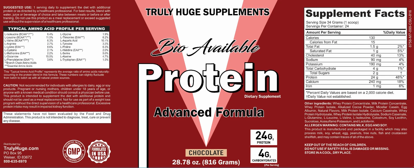 Bodybuilding Milk & Egg Protein Powder, Old School Rheo Blair Protein Supplement