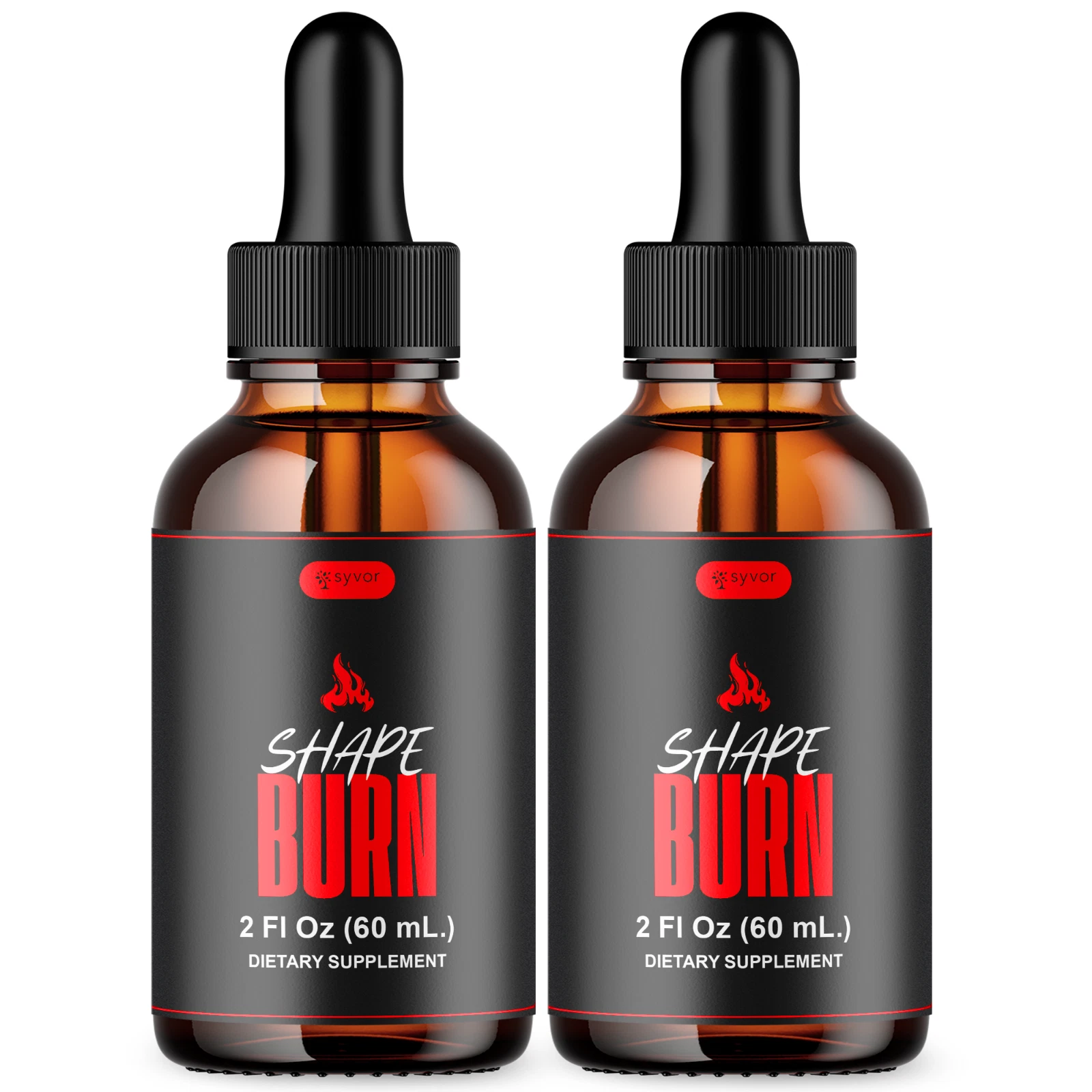 Shape Burn Drops Advanced Fitness Support All Natural Supplement (2 Pack)