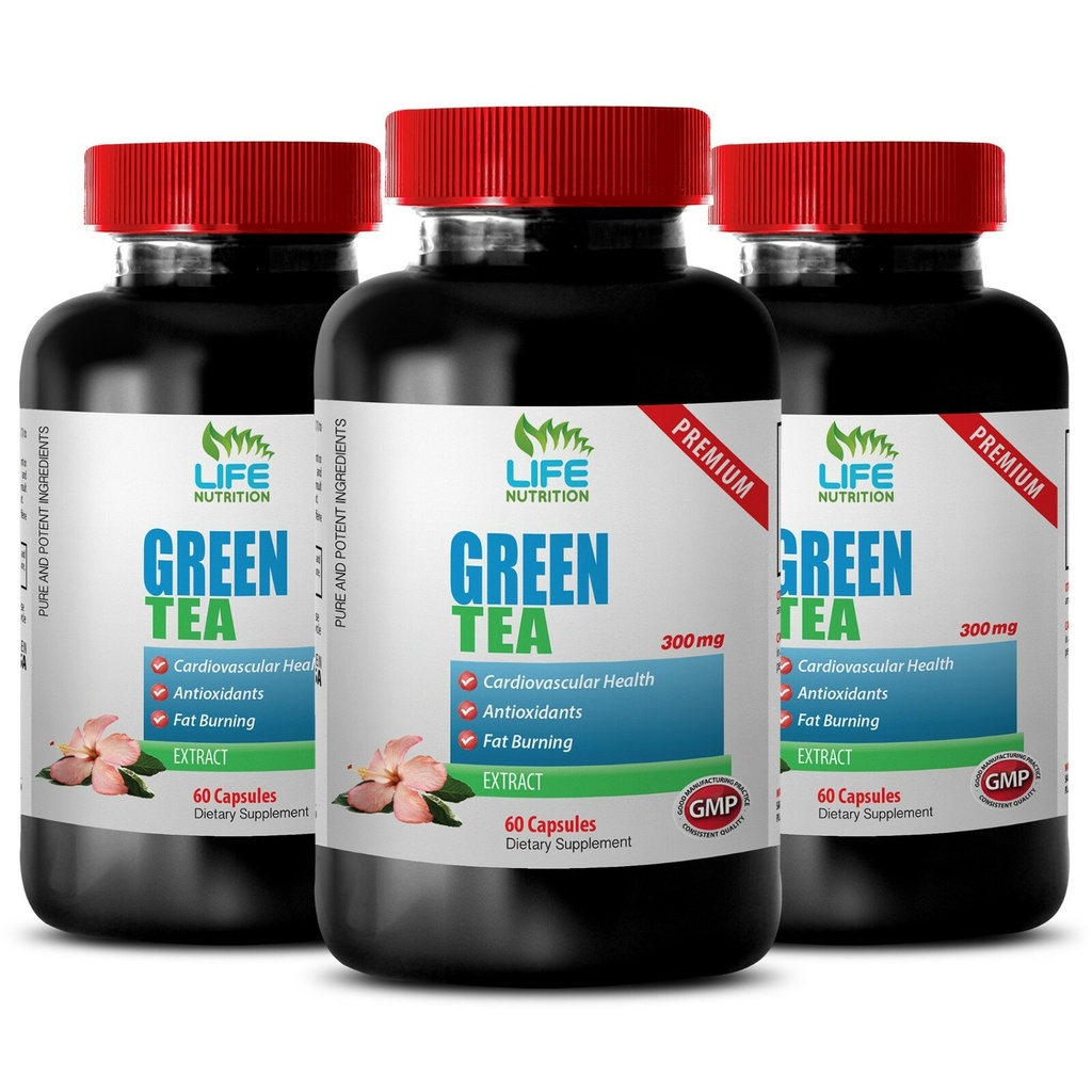 Matcha Weight Loss Pills Green Tea Extract 300mg Brain Booster Capsules 3b
