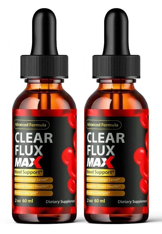 (2 Pack) Clear Flux MAX Drops, ClearFlux Blood Cleanse, Blood Support Formula