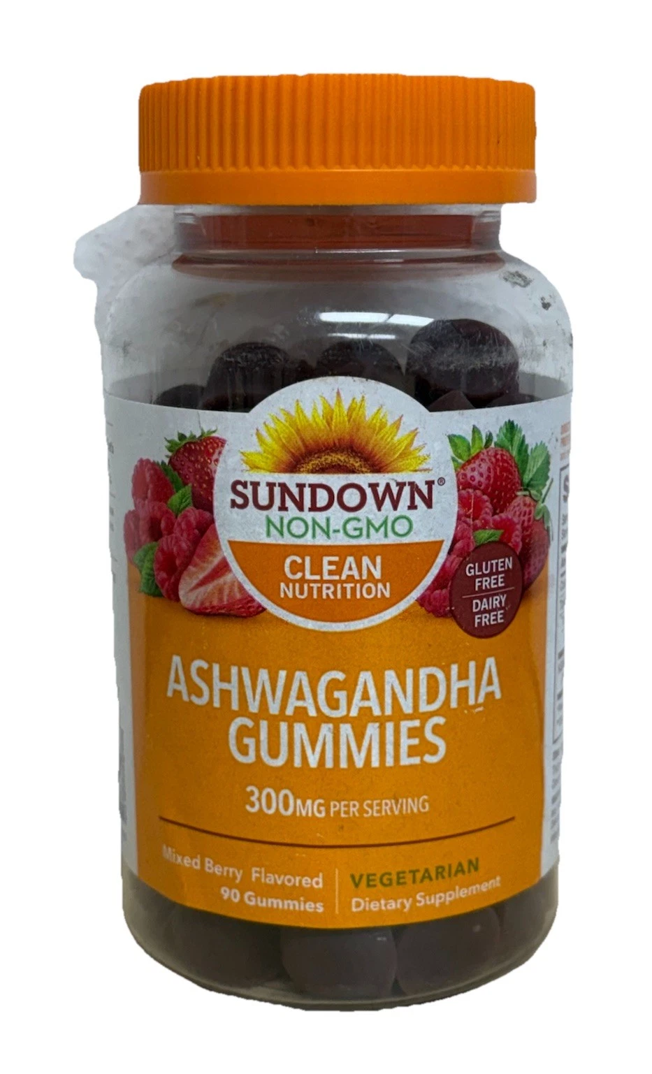 Sundown Naturals Ashwagandha Gummies Mixed Berry 150 mg - 90 Vegetarian Gummies