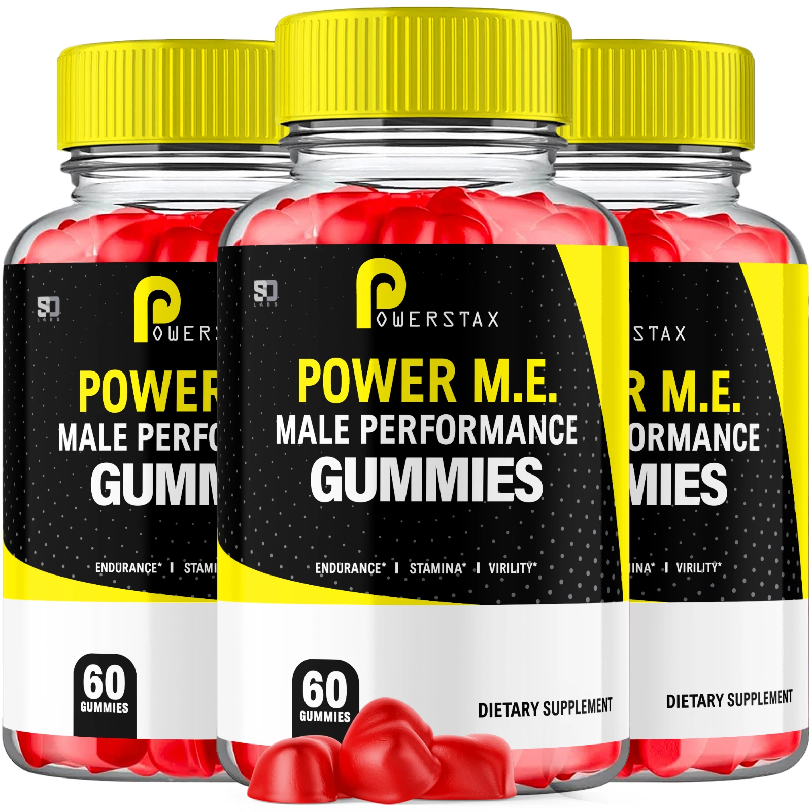 PowerStax Power ME Male Gummies Supports Endurance & Stamina (3 Pack)