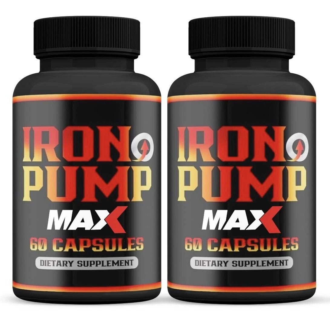 (2 Pack) Iron Pump MAX Pills For Men, Iron Pumper Boost Supplement