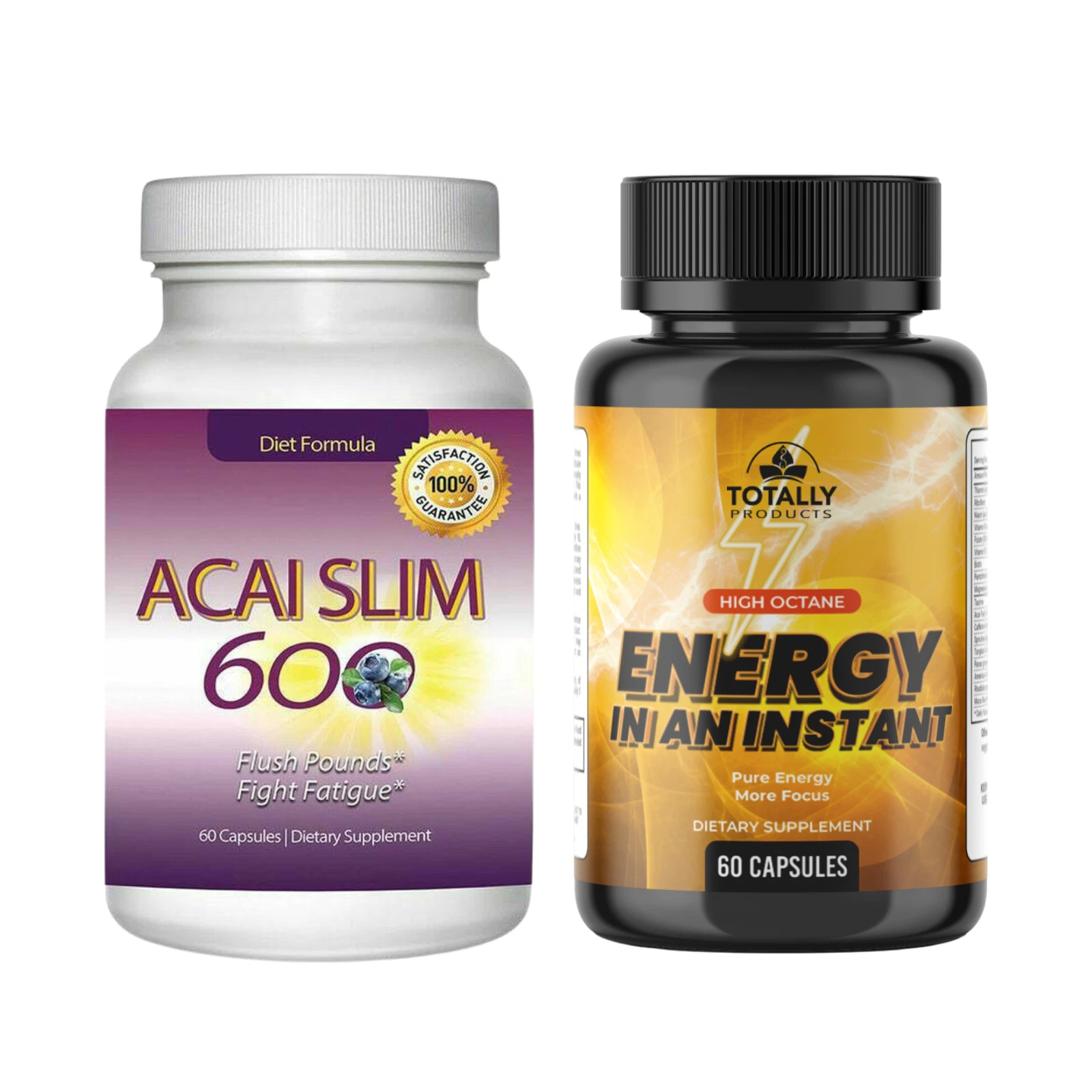 Acai Berry Weight Loss Pills & Natural Energy Booster Brain Health Supplements