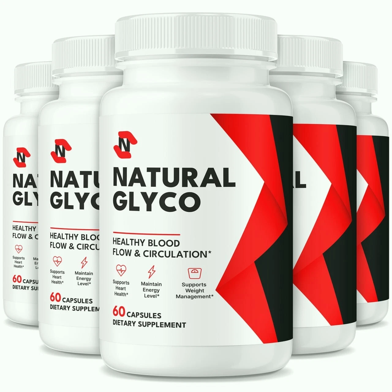 (5 Pack) Natural Glyco Blood Support Pills, NaturalGlyco Glycogen Capsules
