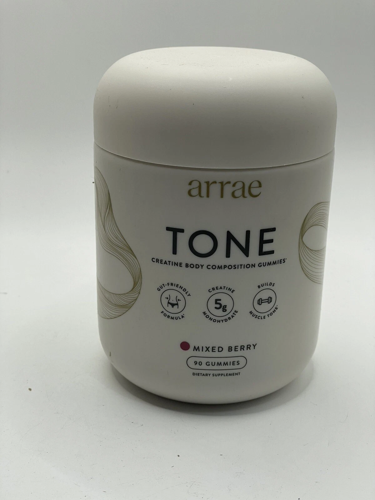 Arrae Tone Creatine Gummies - Gut-Friendly, Mixed Berry, 90 Gummies - New!