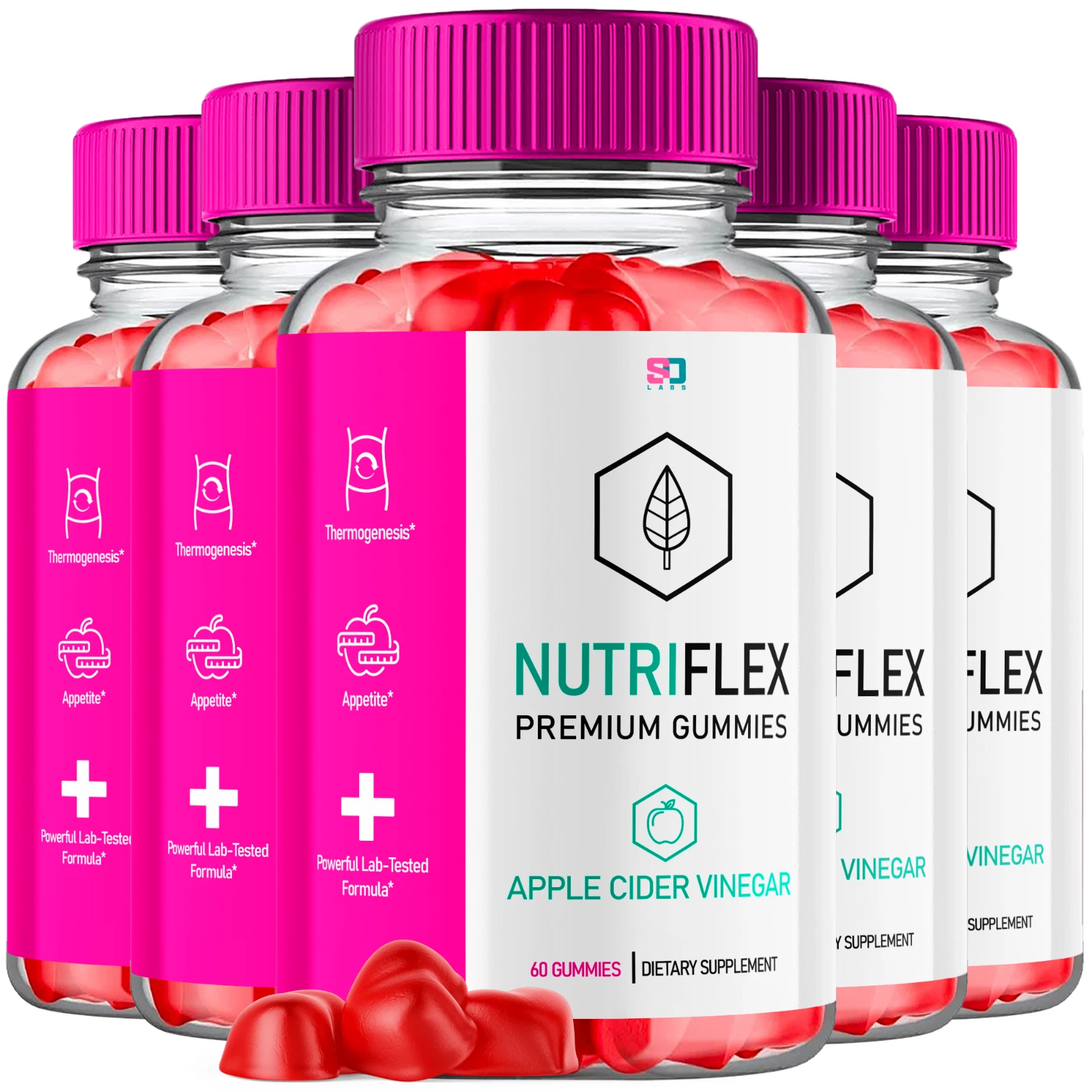 Nutriflex Premium ACV Gummies Weight Management Supplement (5 Pack)