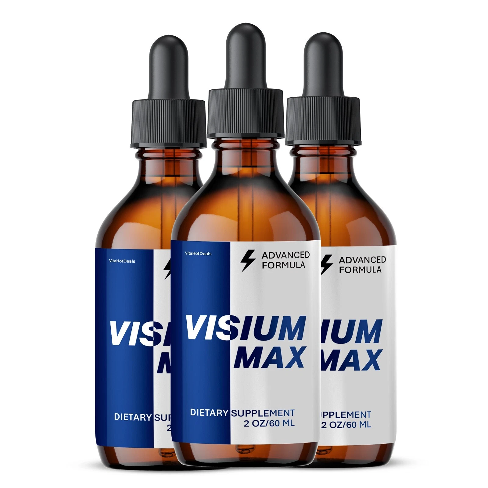 Visium Max Liquid Drops, Extra Strength VisiumMax, All Natural Formula (3 pack)