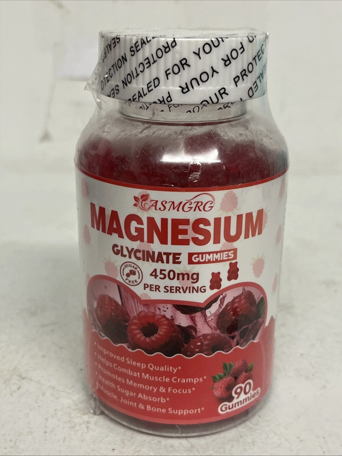 90 Gummies ASMGRG Magnesium Glycinate Gummies 450 Mg Magnesium Malate