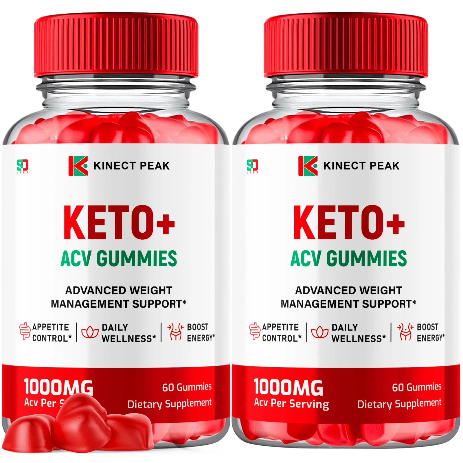 Kinect Peak Keto ACV Gummies for Advanced Weight Management Support (2 Pack)