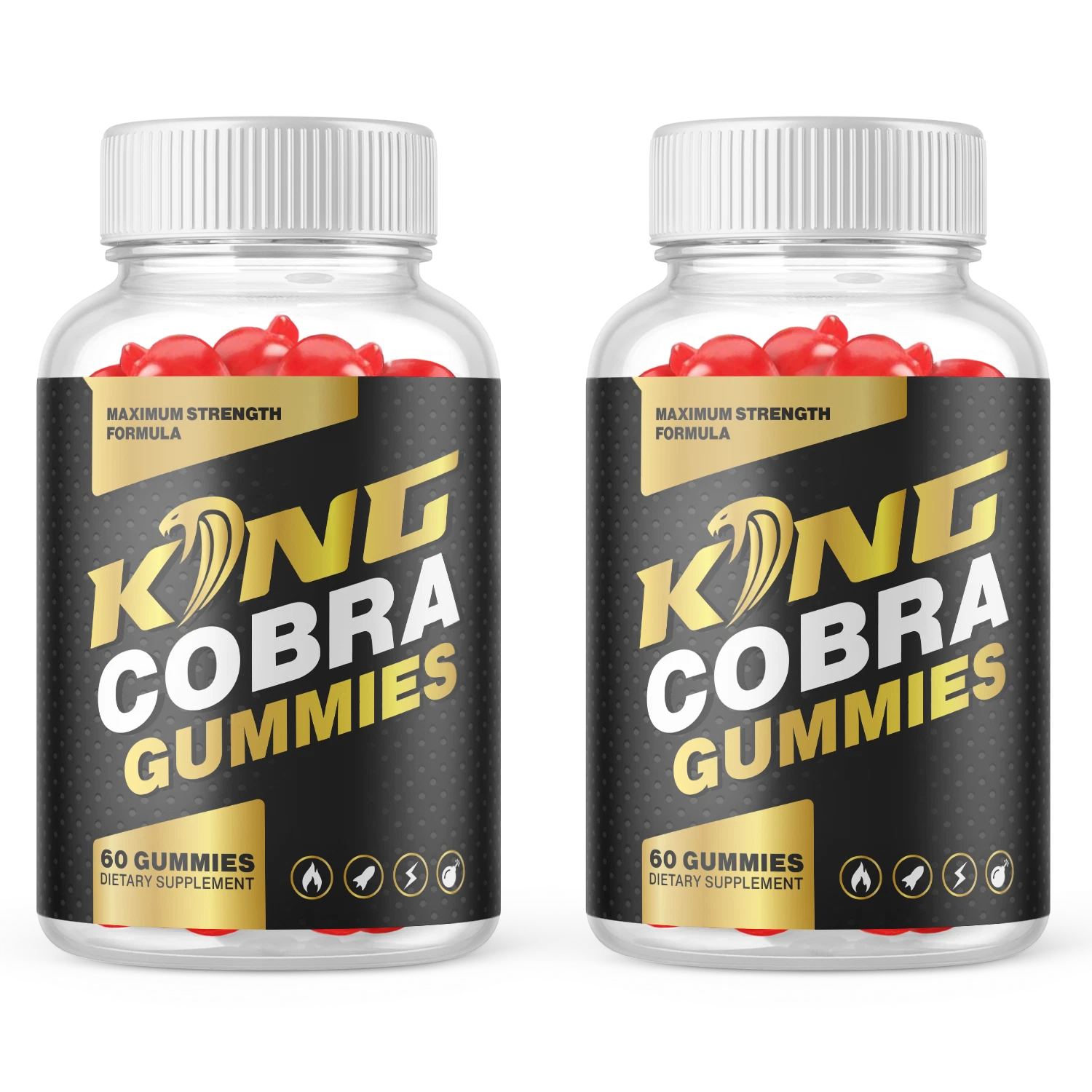 2 Pack - OFFICIAL King Cobra Gummies For Men - KingCobra Male Gummy Formula