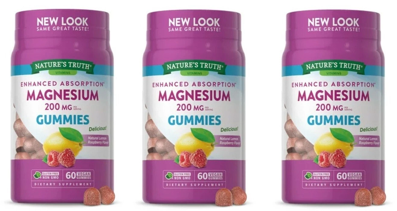 Nature's Truth Magnesium Gummies 60ct (3 Pack)