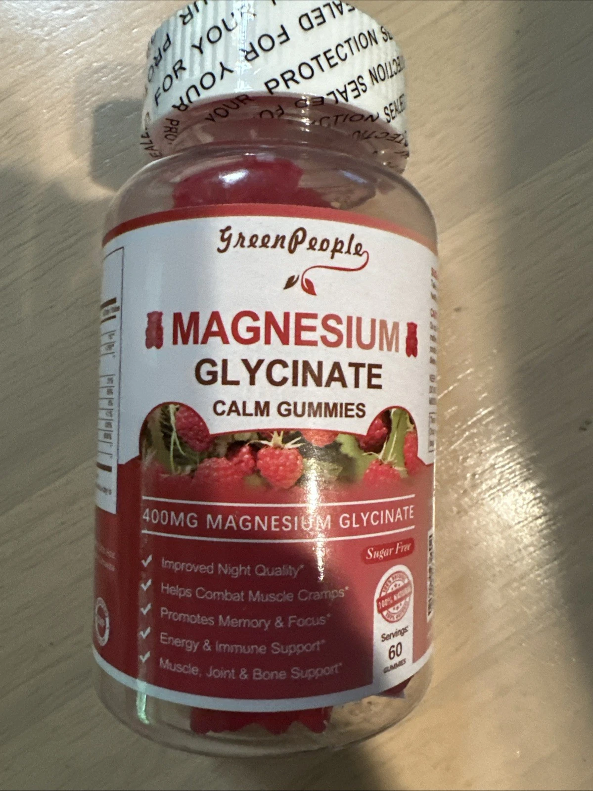 Magnesium Glycinate Gummies 400mg - Sugar Free Magnesium Potassium Supplement...