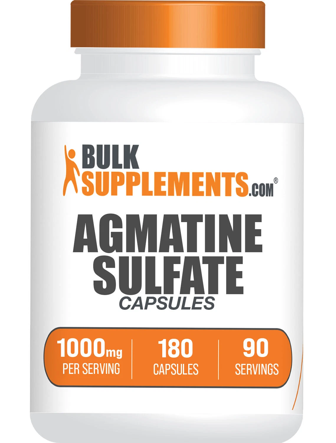 BulkSupplements Agmatine Sulfate 180 Capsules - 1000mg Per Serving