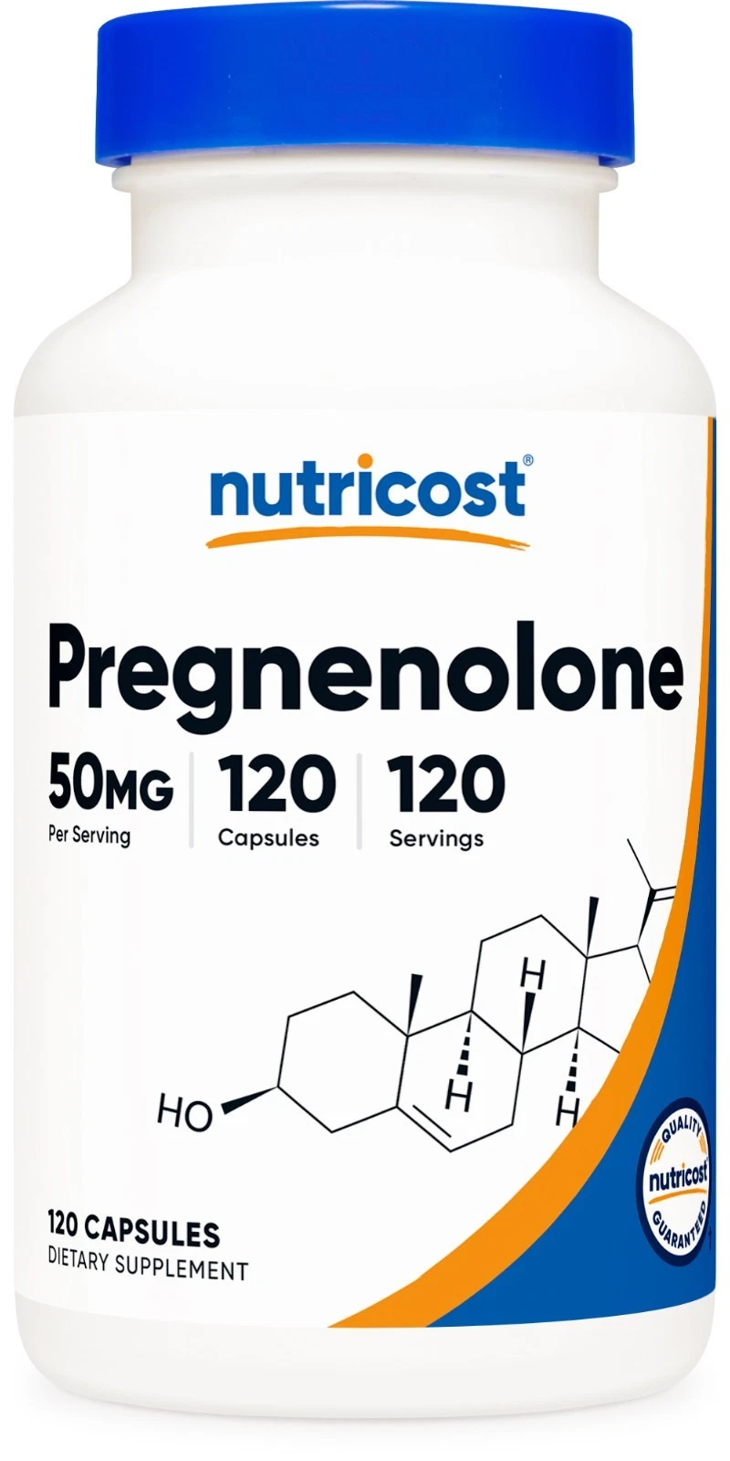 Nutricost Pregnenolone 50mg, 120 Capsules - Non-GMO, Gluten Free