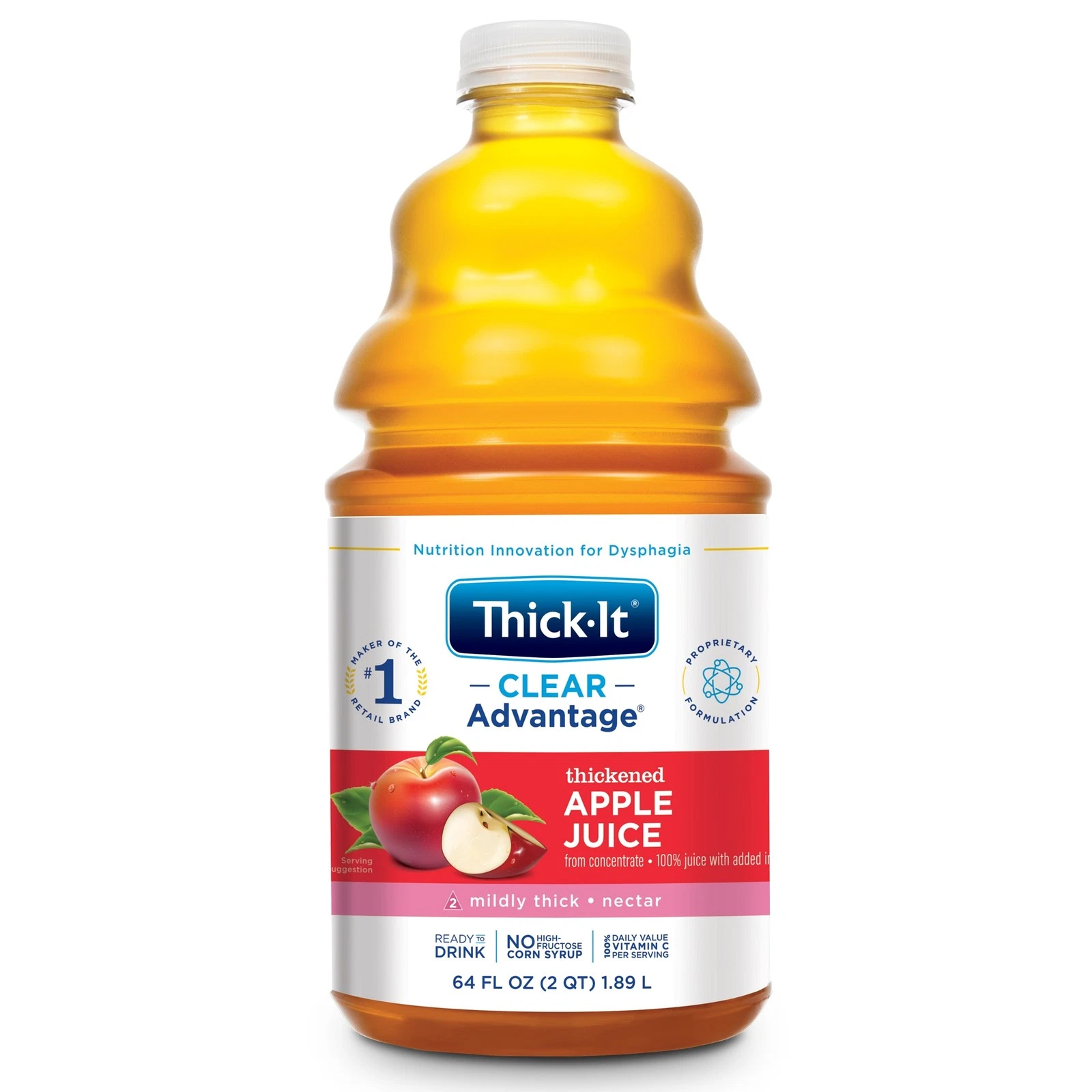 Thick-It Clear Advantage Thickened Beverage Apple 64 oz. Bottle