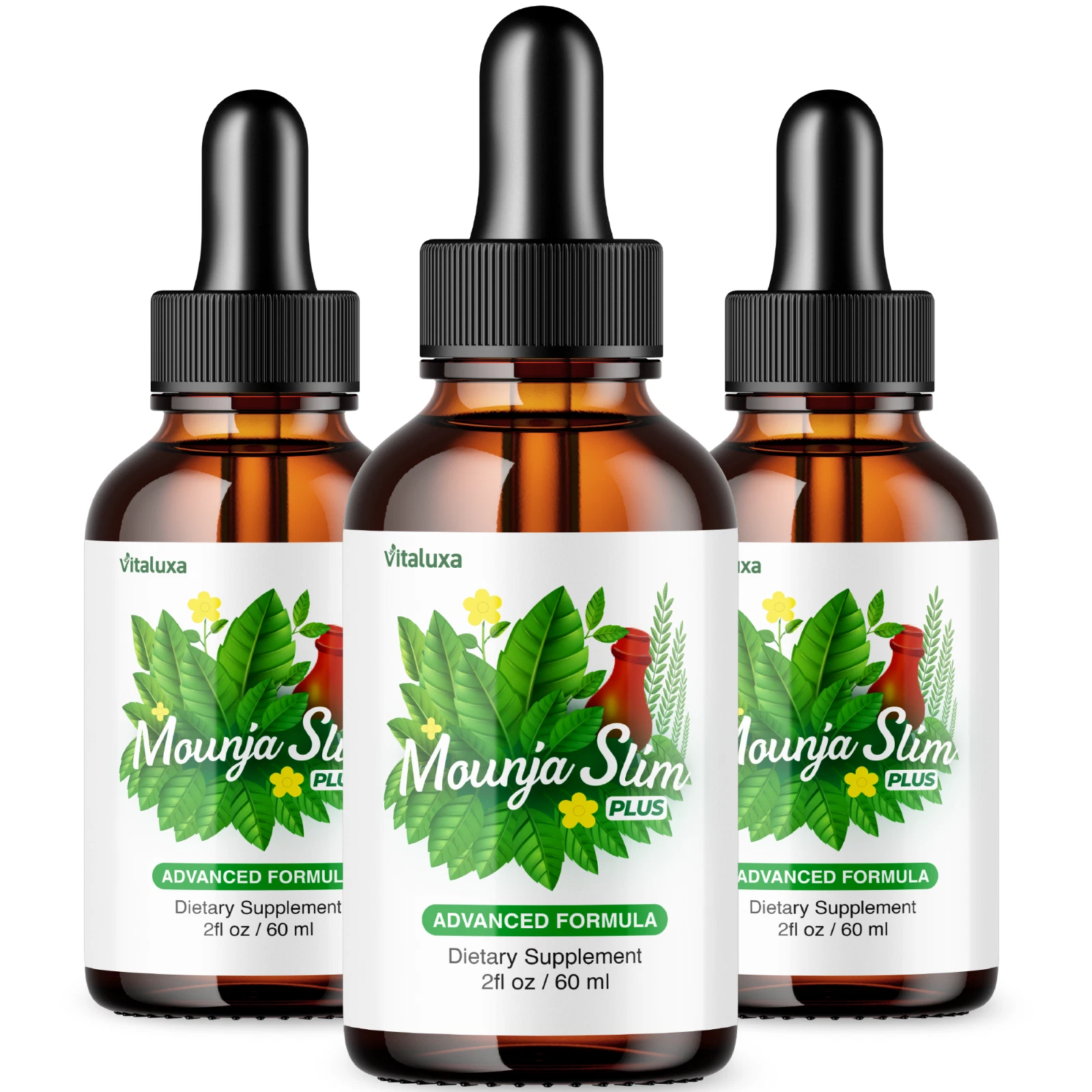 (3 Pack) MounjaSlim Liquid Drops, Advanced Weight Loss Management Formula (6oz)