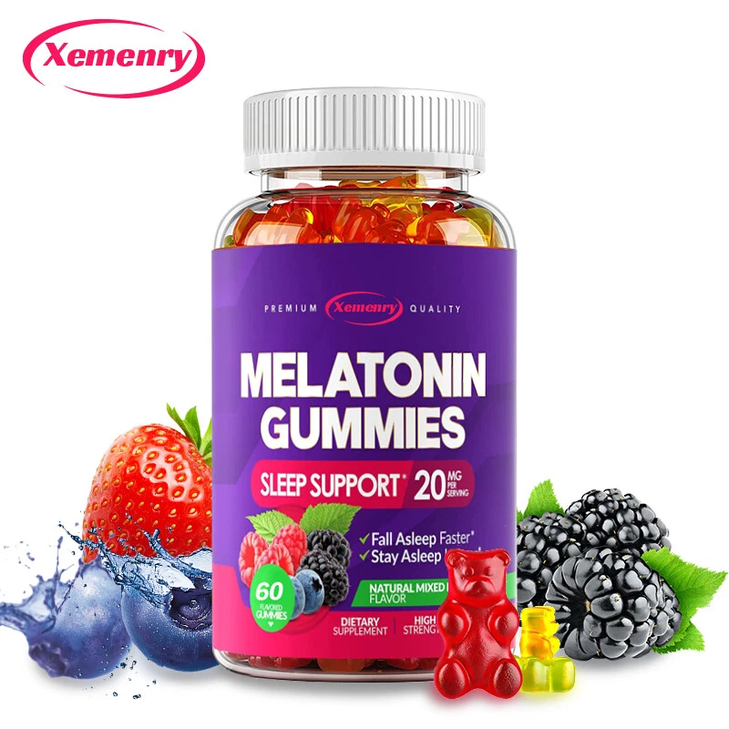 Melatonin Gummies 20mg - Night Sleep Aid, Improve Sleep Quality, Relax and Calm