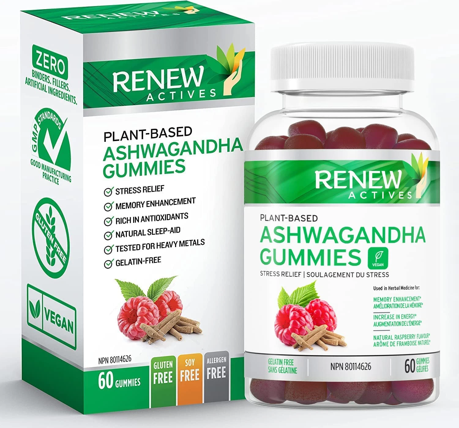 Ashwagandha 100MG per 4 Gummies – Memory, Focus & Energy Boost – Traditionall...