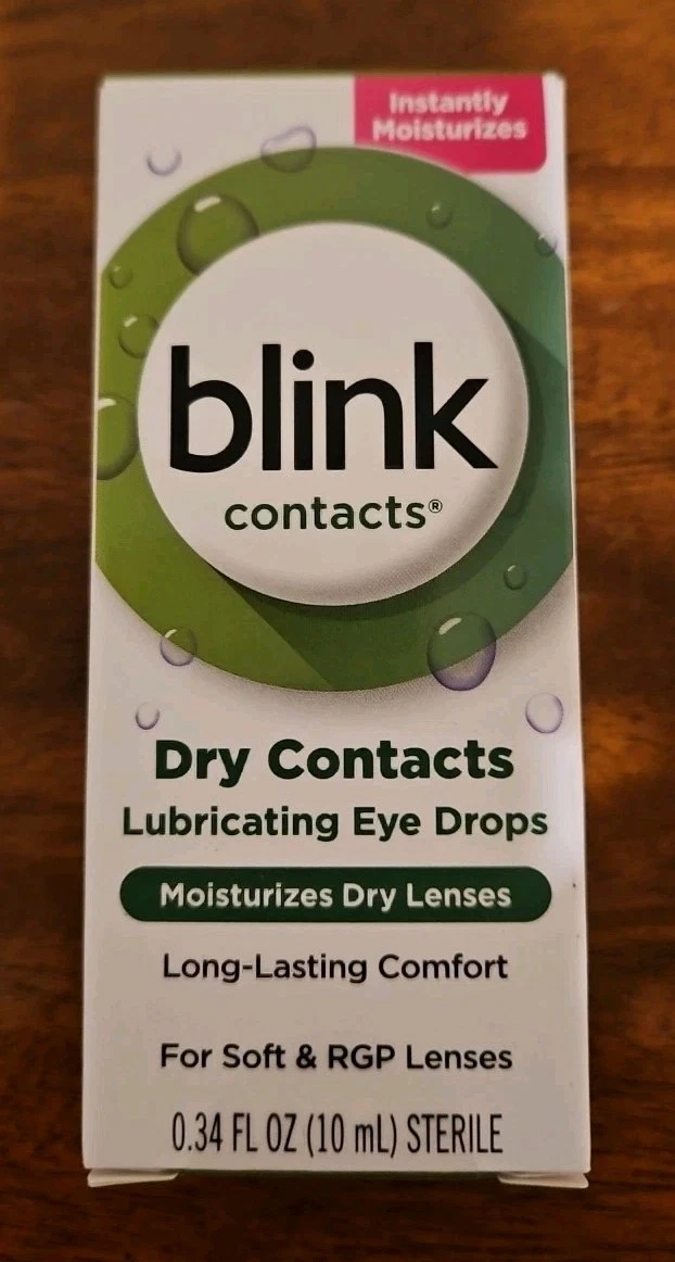 Blink Dry Contacts Lubricating Eye Drops Soft & RGP Lenses EXP 1/2027 FreeShip