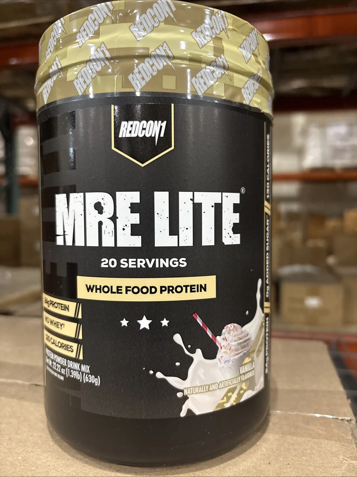 LOT Of 6 MRE Lite Whole Food Protein , Vanilla - Low Carb & Whey Free Meal