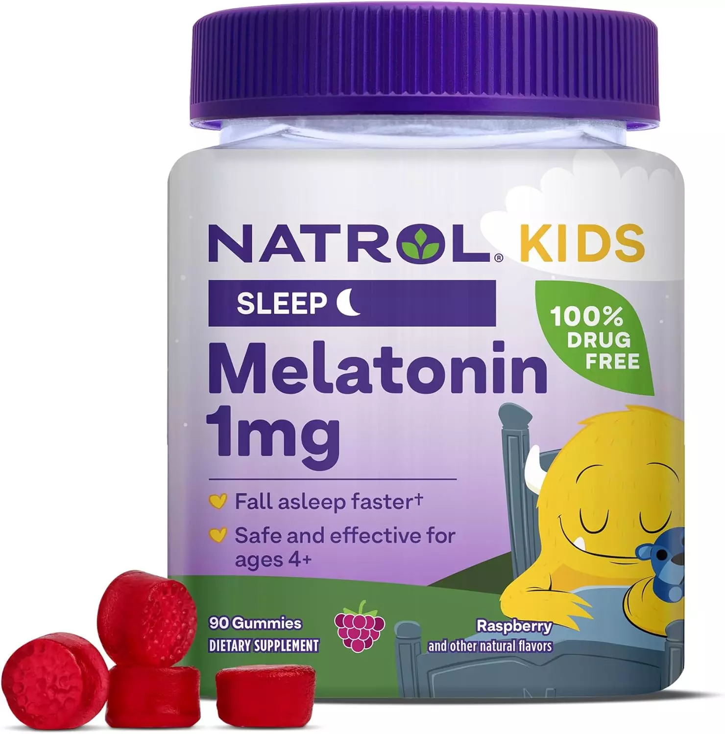 Natrol Kids Melatonin 1Mg, Supplement for Restful Sleep, Sleep Gummies for Child