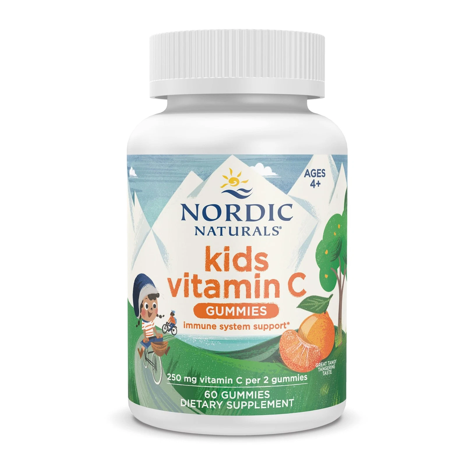 Nordic Naturals Kids Vitamin C Gummies - Tangy Tangerine - 60 Gummies - Vegan Vi