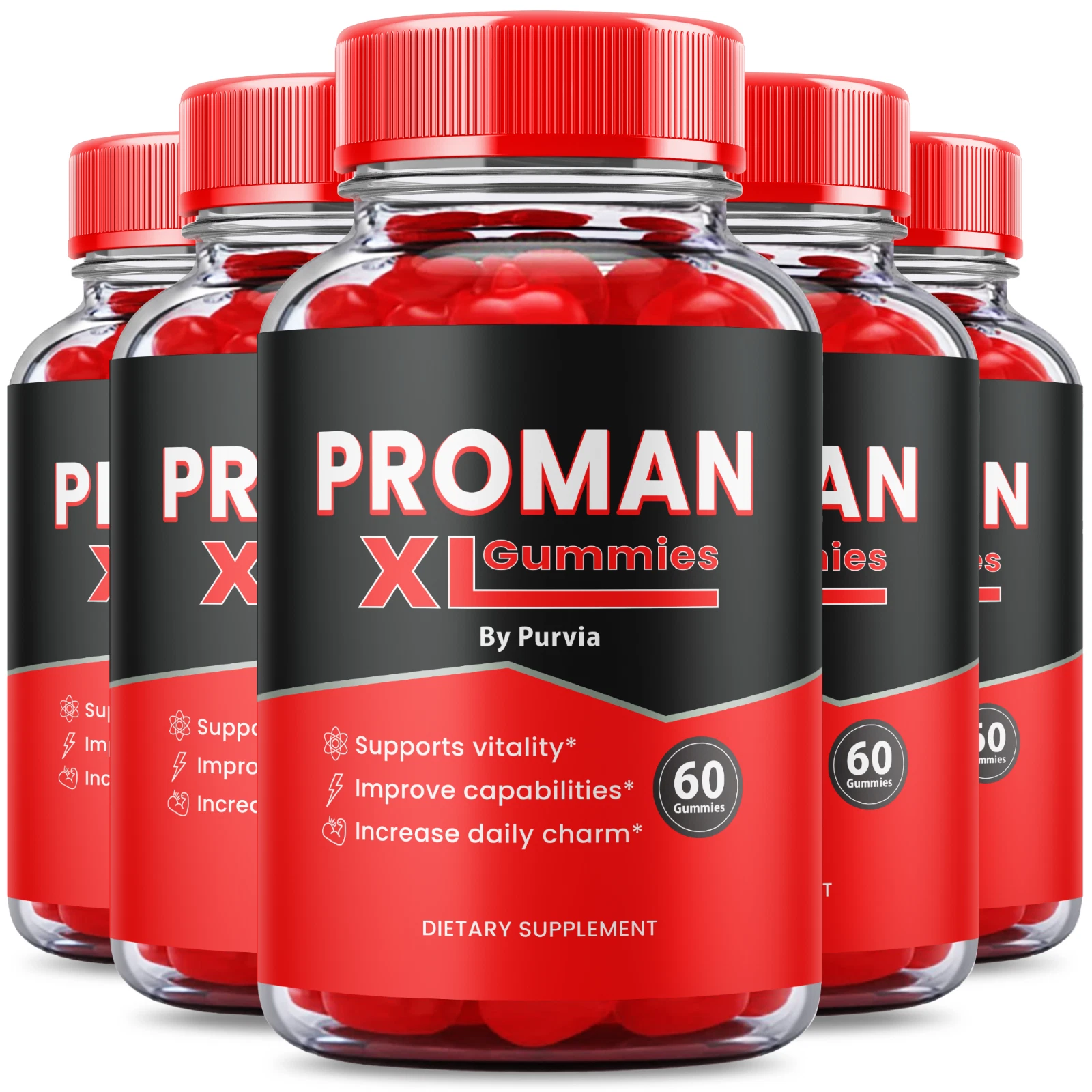 (5 Pack) Proman XL Gummies For Men - Pro Man XL Gummies - Proman XL