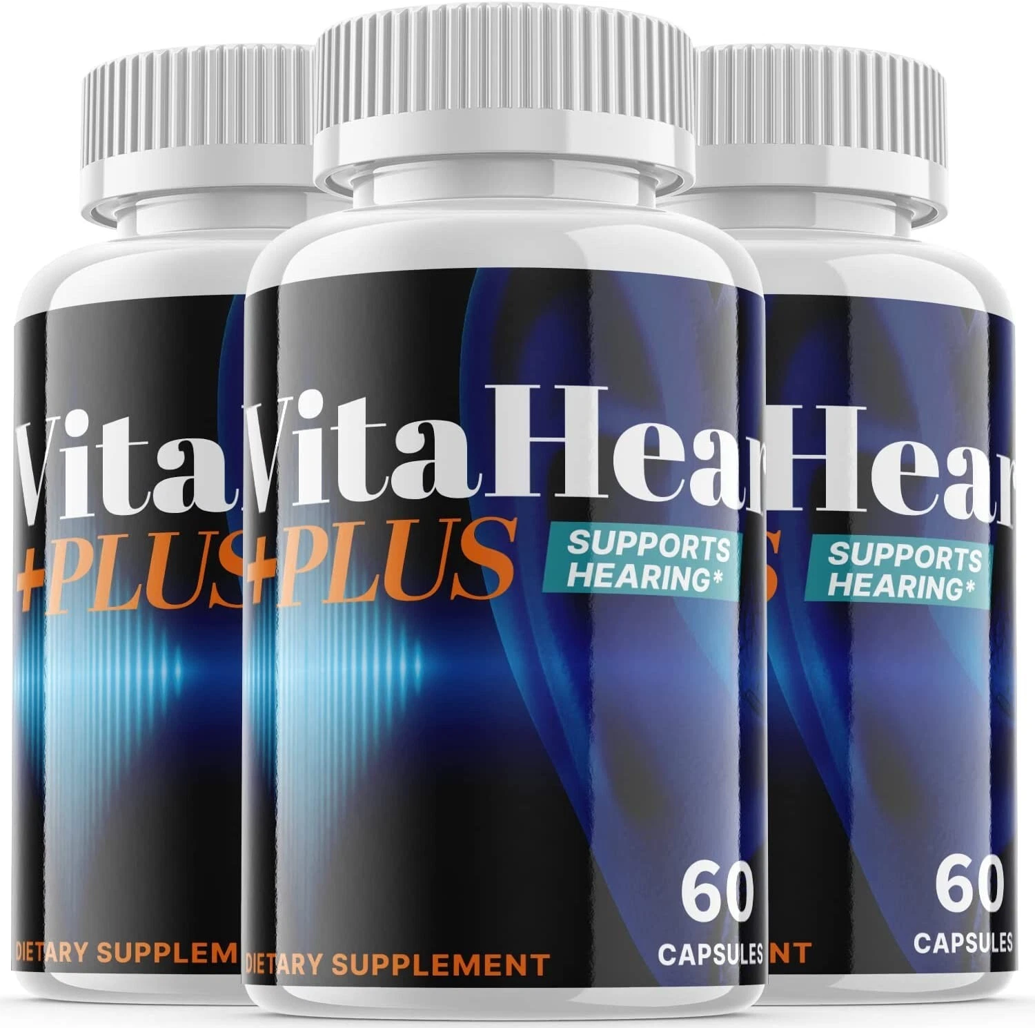 3-Vitahear Plus, Hearing Health Supplement Support for Ear Structure - 180 Pills