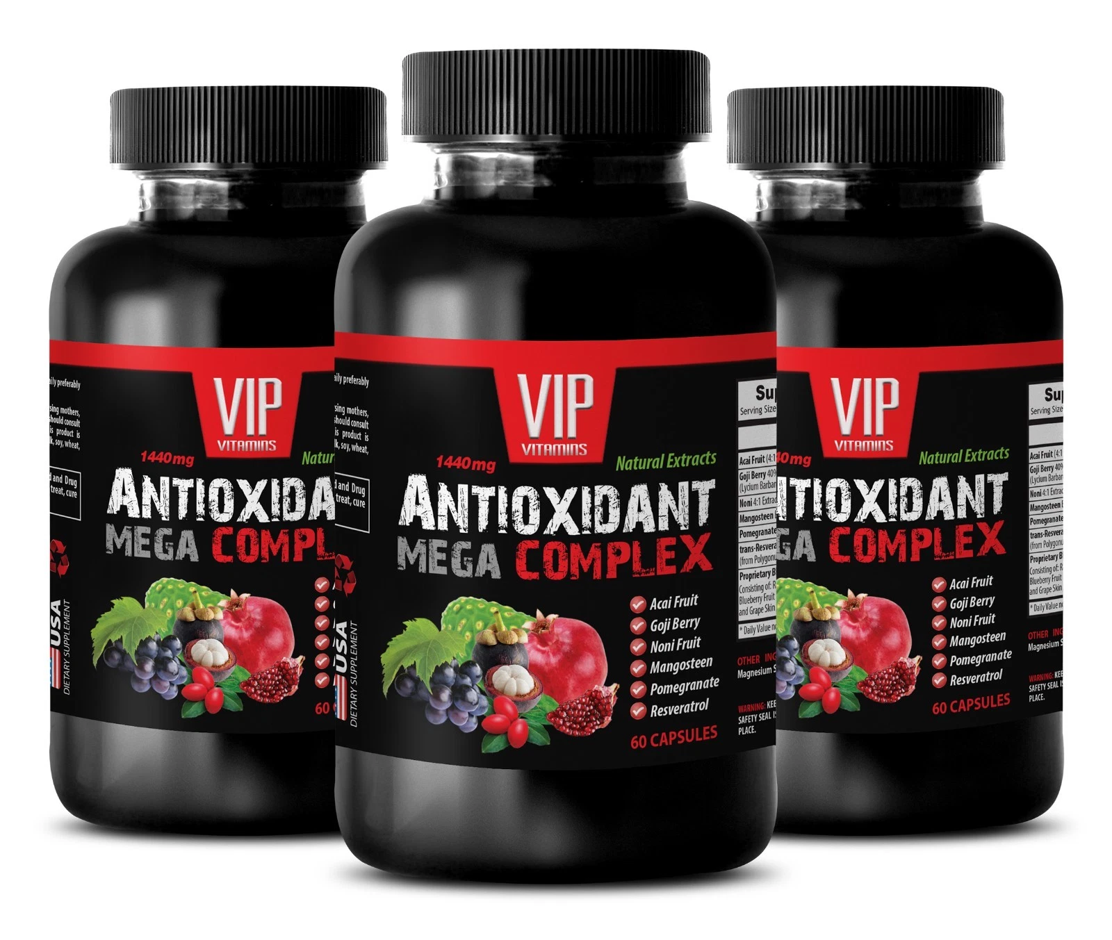 Antioxidant vitamins - ANTIOXIDANT MEGA COMPLEX 3B - Resveratrol trans formula