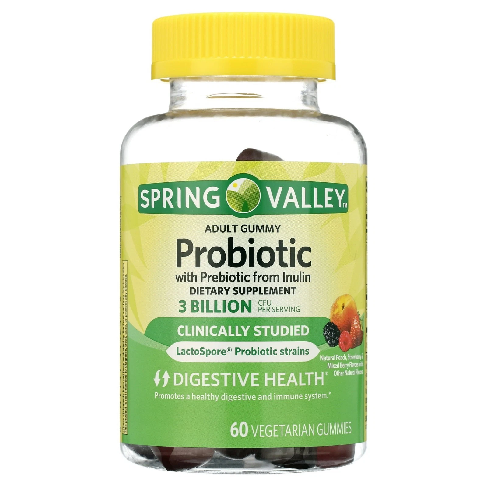 Spring Valley Adult Probiotic + Prebiotic Gummies Dietary Supplement 60 Count